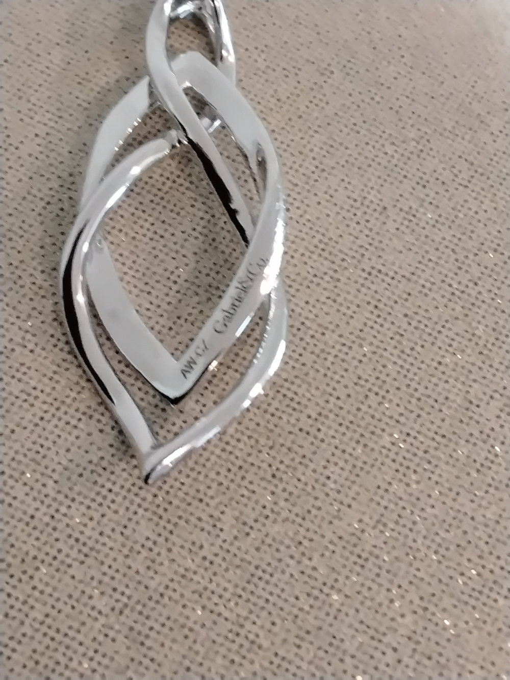 Sterling Silver Twisted Pendant Necklace - Elegant Silver Women's Jewelry - Picture 7 of 8